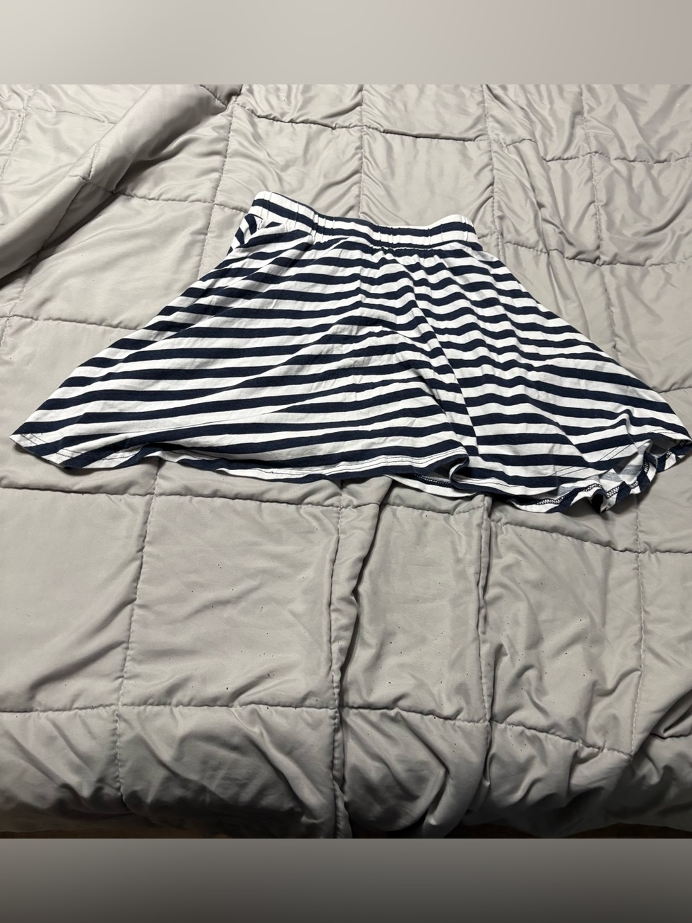 Striped Navy and White  Skirt